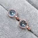 Natural Sky blue topaz clasp earrings 925 sterling silver simple design rose gold earrings fine jewelry for girl daily wear