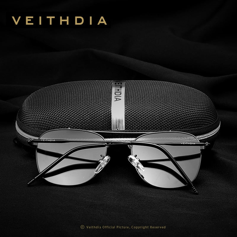 VEITHDIA marca diseñador hombres gafas de sol moda lujo Vintage mujeres gafas de sol polarizadas UV400 gafas para hombre mujer 3820