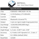 BWT61CL Hochpräziser Bluetooth-Beschleunigungsmesser + Gyroskop + Winkel (XYZ, 100 Hz), 6-Achsen-MPU6050-AHRS-Neigungsmesser, Unterstützung für PC/Android