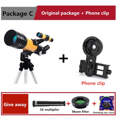Hot-selling 70300 astronomical telescope high-quality professional stargazing high-definition high-power telescope