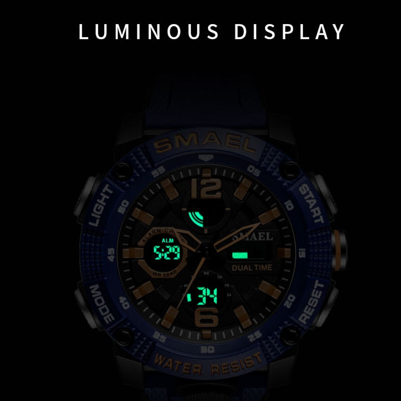 Sport Watches Waterproof 50M SMAEL Top Brand Luxury Watch Alarm Clock For Male Digital 8039 Men&