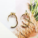 D Farbe 2,0 ctw 6,5 mm rund Moissanite Verlobungsohrring Creolen Ohrring aus massivem echtem 18 Karat Gelbgold mit ausgezeichnetem Schnitt für Frauen