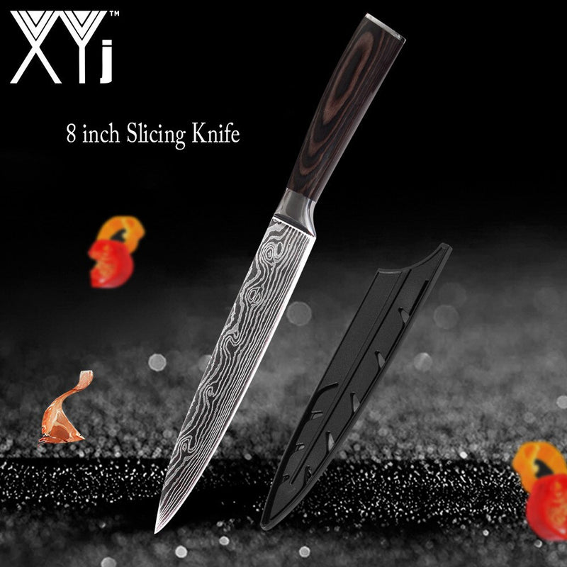 Kitchen Knife Set Stainless Steel Knife Holder Gift Knife Cover Santoku Utility Cleaver Bread Paring Nakiri Knives Cutter Tools