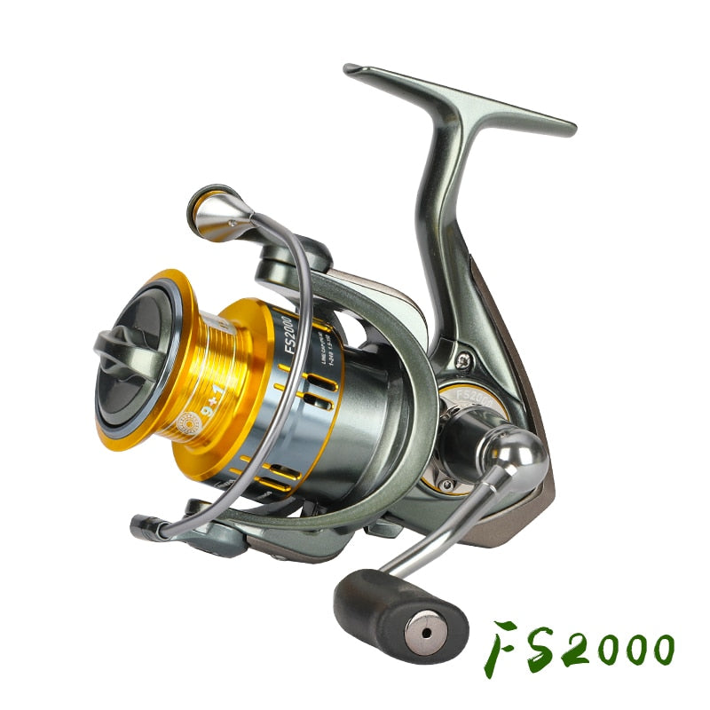 TSURINOYA Long Casting Spinning Angelrolle FS 2000 3000 5.2:1 7kg Drag Power Universal Süßwasser Hecht Bass Light Angelrolle