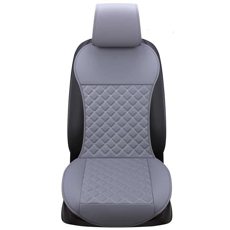 PU Leather Car Seat Cover Universal Auto Chair Front Rear Back Waterproof Cushion Protector Four Season Accessories Interior