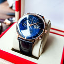 2021 Reef Tiger/RT Luxusmarke Herrenuhr Wasserdichte Funktion Automatikuhren Alle Blauen Lederriemen Relogio Masculino RGA1699