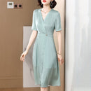 Neues reines Seidenkleid aus Maulbeerseide im Sommer 2020