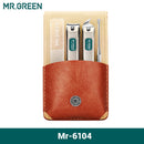 MR.GREEN Tragbares Maniküre-Set Pediküre-Set Edelstahl Nagelknipser Werkzeug Reisepflegekoffer Geschenkbox Nagelscheren-Set