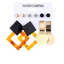 2020 Vintage Frauen Tropfen Ohrringe Set Böhmen Acryl Quaste Perle Legierung Lange Anhänger Ohrringe Geometrische Schmuck Party Geschenk