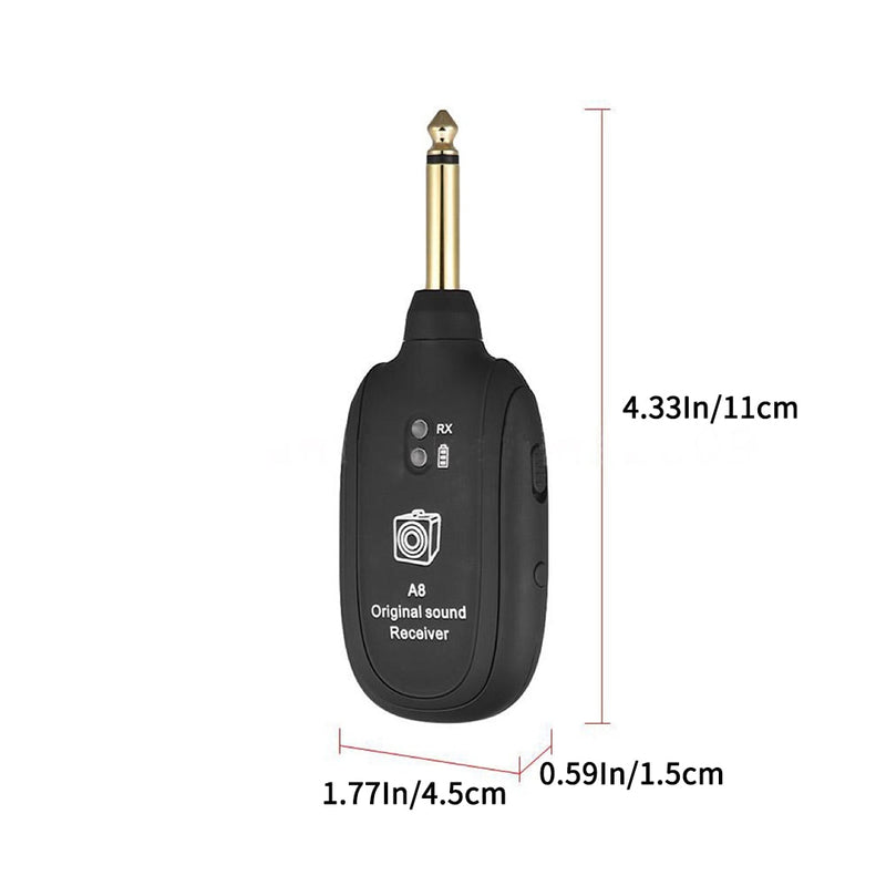 Guitar Wireless System Transmitter Receiver Built-In Rechargeable Wireless Guitar Transmitter Guitar Transmitter Accessory