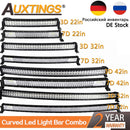 Auxtings 22 32 42 50 52 '' Zoll gebogene LED-Lichtleiste COMBO LED-Arbeitslicht 3D 7D-Leiste, die Offroad-Auto-LKW 4x4 SUV ATV 12V 24V fährt