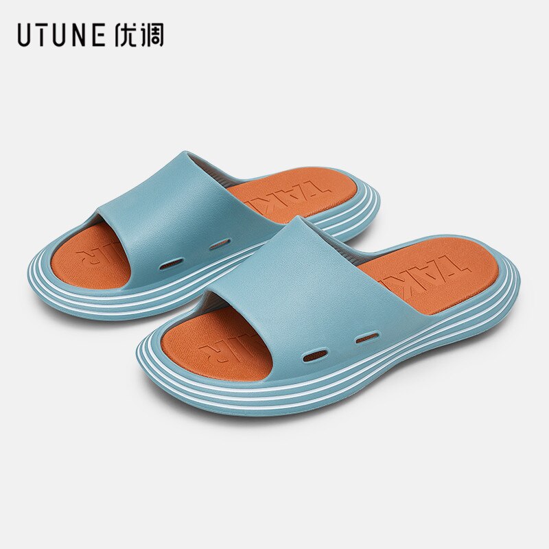 UTUNE Runway Slippers Women Summer Shoes Outside EVA Outdoor Slides Men Soft Thick Sole Non-slip Beach Pool Sandals Indoor Bath