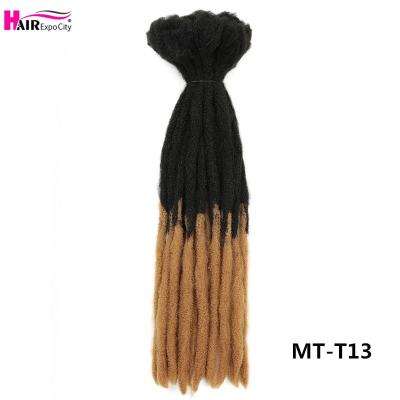 22 Inch Dreadlocks Crochet Braids Hair Synthetic Faux Locs For Men And Women Ombre Braiding Hair Extensions Hair Expo City