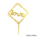 Happy Birthday Cake Topper Acryl Gold Silber Cake Flag Cupcake Topper für Jungen Mädchen Geburtstagsfeier Dekorationen Hochzeit Zubehör