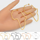 Anniyo African Map Big Earrings Exaggerate Larger Earring Stud Africa Ornaments Traditional Ethnic Hyperbole Jewelry