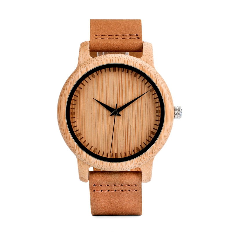 BOBO BIRD Ladies Casual Quartz Watches Natural Bamboo Wristwatch Top Brand Unique Clock For Couple in Gift Box