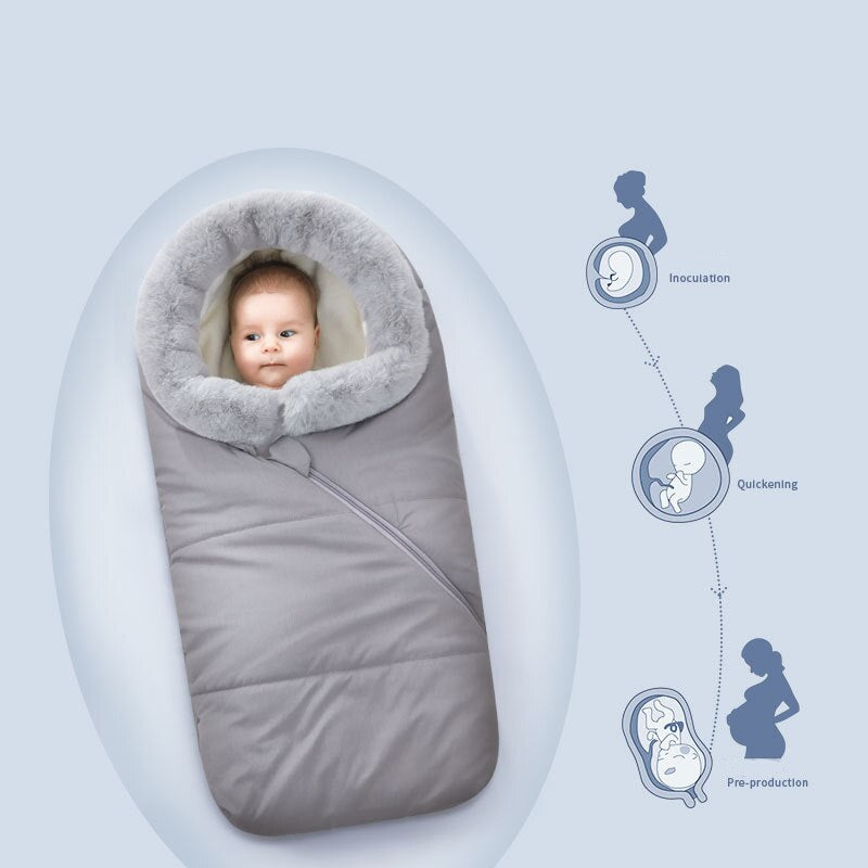 Sacos de dormir cálidos de invierno para bebé recién nacido, envoltura envolvente con botón para bebé, envoltura para cochecito, manta para niño pequeño, sacos de dormir para niños