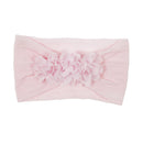 Nishine Weiches Stretch-Satin-Rosen-Blumen-Baby-Stirnband, Neugeborene, Knoten, breite Nylon-Kopftücher, Turban, Mädchen, Kopfbedeckung, Kinder-Foto-Requisiten