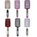 Huiyun Hot Hair Brush Wildschweinborsten-Kopfhaut-Massagekamm Nylon Frauen Wet Curly Tangle Brushes Salon Detagling Hairdressing Styling
