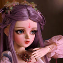 Puppe bjd 60cm Geschenke für Mädchen violettes Haar voller Satz Puppe Augen wechseln DIY Puppe bestes Valentinstagsgeschenk handgemachtes Schönheitsspielzeug