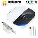 Neue 35000 U / min elektrische Nagelbohrmaschine elektrische Nagelfeile LED-Anzeige Nagelwerkzeuge Maniküremaschine Nagelbohrer Polierer