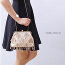 Mode Dame Quaste Umhängetasche Mode Pailletten Frauen Handtasche Weibliche Metallkette Handtasche Party Geldbörse Haspe Kleine bolsos X13H