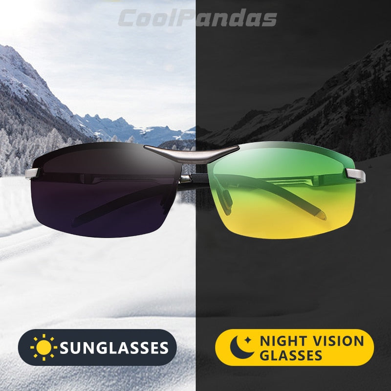 CoolPandas 2022, gafas De Sol fotocromáticas para hombre, gafas De Sol polarizadas con visión nocturna para el día, gafas De Sol para conducir UV400, gafas De Sol