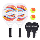 Ready Stock New High Quality Carbon and Glass Fiber Racket Beach Tennis Racquet Set With 2 Rackets 2 Balls and 2 Cover Bags