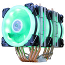 CPU-Kühler Hohe Qualität 6 Heatpipes Dual-Tower-Kühlung 9 cm RGB-Lüfter LED-Lüfterunterstützung 3 Lüfter 3-poliger CPU-Lüfter für AMD und Intel