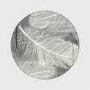 Bubble Kiss European Style Feather Pattern Area Rug for Bedroom Home Living Room Decor Non-slip Round Carpets Soft Floor Mat