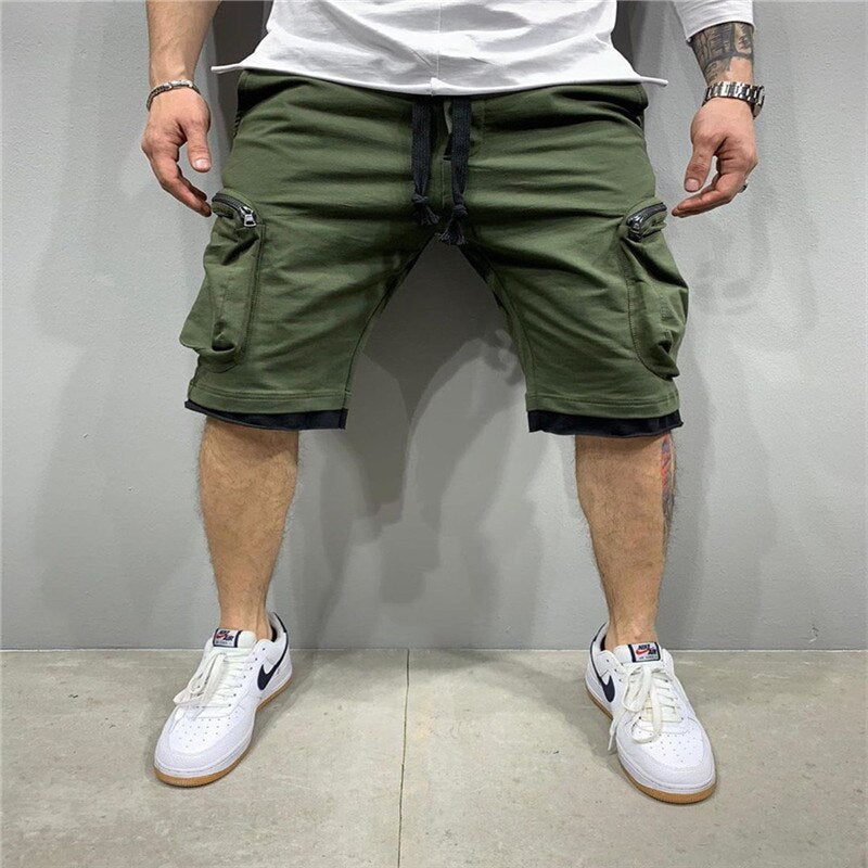 Herren knielange Baumwollshorts Herren lockere kurze Hose Fitness Bodybuilding Jogger Langlebige Sommershorts Hosen Sportbekleidung