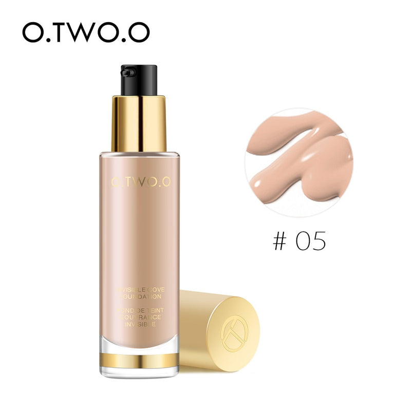 O.TWO.O Liquid Foundation Unsichtbare Vollständige Abdeckung Make-up Concealer Whitening Moisturizer Wasserdichte Make-up-Foundation 30ml