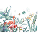 Große Flamingo-Gras-Wandaufkleber für Wohnzimmer, Schlafzimmer, Fußleiste, abnehmbare DIY-Wandaufkleber, Kunst-Heimdekoration