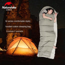 Naturehike Envelope Hooded Cotton Sleeping Bag Waschbarer Spleißbarer Doppel-Personen-Zelt Camping Tragbarer Schlafsack