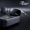 Cook Shark 2020 nuevas gafas de sol de aluminio y magnesio para hombre, gafas de sol polarizadas HD para conducir, gafas para conducir, marea