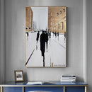 100% handgemaltes abstraktes britisches Ölgemälde moderne Leinwandmalerei Wandbilder für Wohnzimmer Wohnkultur schwarz weiß Kunst