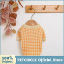 PETCIRCLE, nueva ropa para cachorros de perro, suéter de oblea naranja, Gato apto para perros pequeños, primavera y otoño, traje bonito para mascotas, suéter de tela para perros