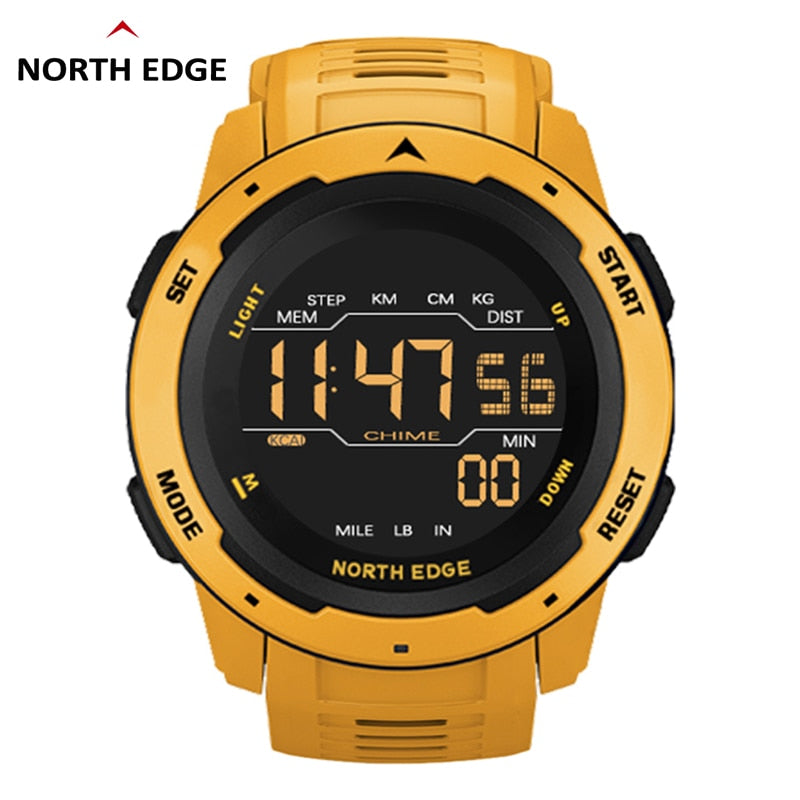 Reloj Digital NORTH EDGE para hombre, reloj militar, relojes deportivos, moda para correr, deportes, natación, resistente al agua, 50M, reloj electrónico para hombre