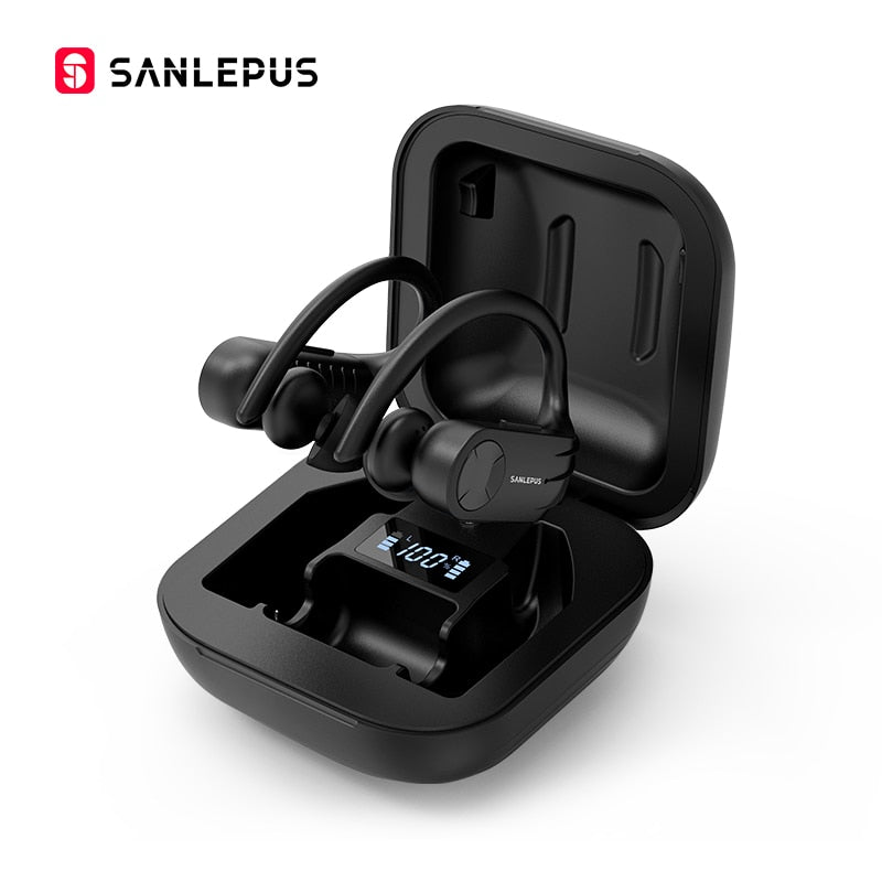 Auriculares Bluetooth SANLEPUS TWS 5,0, auriculares inalámbricos con pantalla Led, auriculares estéreo para Xiaomi, auriculares deportivos para videojuegos