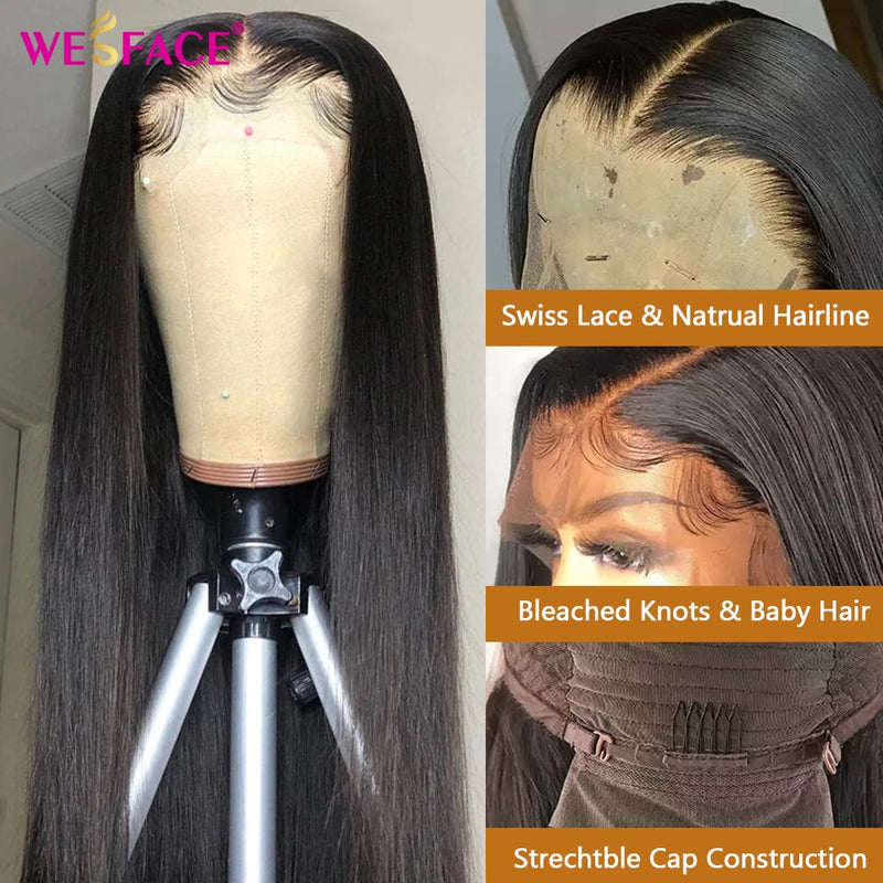Straight Lace Closure Wigs 4x4 Closure Wig  Brazilian Human Hair Wigs for Women With Baby Hair Part Lace Human Hair Wigs