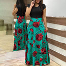 2022 Bohemian Beach Dress Women Summer Casual Sleeveless Split Floral Off Shoulder Maxi Long Boho Dress Clothing Robe Female