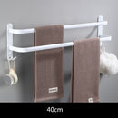 Tuqiu Towel Hanger Wall Mounted 30-50 CM Towel Rack Bathroom Towel Bars Aluminum Black Towel Bar Rail White Towel Holder