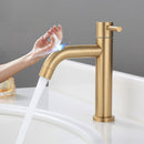 Touch-Waschtischarmatur SDSN SUS304 Edelstahl-einzelner kalter Badezimmer-Waschtisch-Hahn-Sensor-Schwarz-Waschtisch-Hahn-Touch-Control-Armaturen