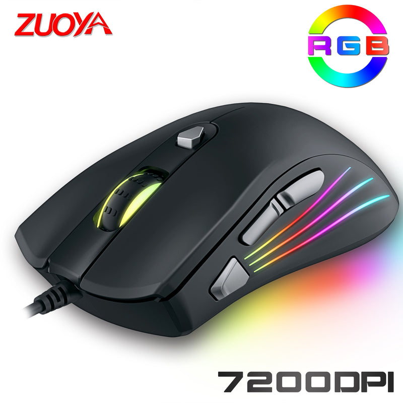 Original Wired RGB Gaming Mouse Optical Gamer Mice Adjustable DPI With Backlight For Laptop Computer PC Professional Game