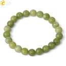 CSJA, pulseras de hilo de piedras naturales de 8mm, pulsera elástica curativa con cuentas redondas de un solo Color para mujer, joyería Simple de moda G432