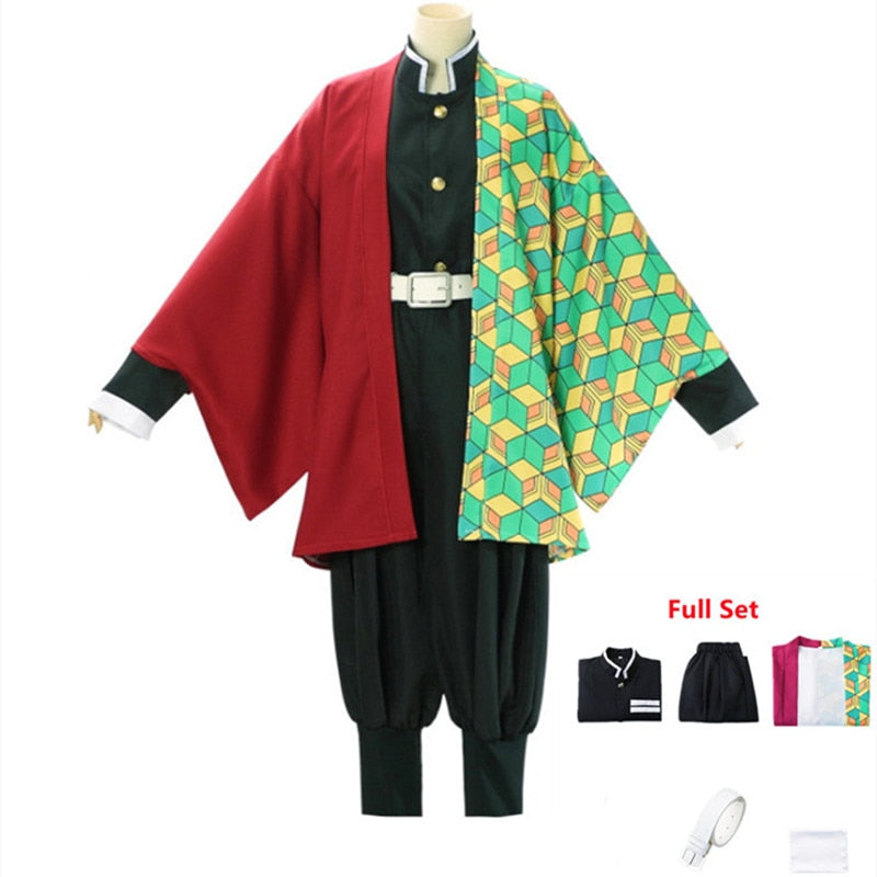 Anime Demon Slayers Kimetsu no Yaiba Tomioka Giyuu Cosplay Costume Women Men Kimono Uniform Halloween Christmas Party Clothes