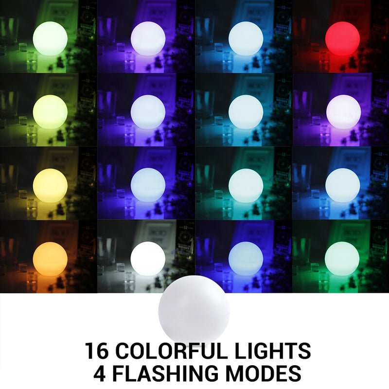 BORUiT RGB LED impermeable bola de jardín luz al aire libre lámparas de césped fiesta de Navidad paisaje piscina luces flotantes