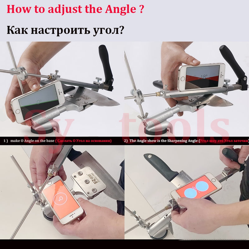 Neuer Ruixin Pro Messerschärfer mit 360-Grad-Flip Konstanter Winkel Schleifwerkzeuge Schleifmaschine Diamant-Schleifstein