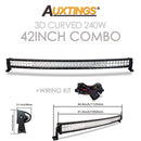 Auxtings 22 32 42 50 52 '' Zoll gebogene LED-Lichtleiste COMBO LED-Arbeitslicht 3D 7D-Leiste, die Offroad-Auto-LKW 4x4 SUV ATV 12V 24V fährt