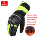 Wasserdichte Motorradhandschuhe Winter Warm Invierno Winddicht Reflektierend Antirutsch Touch Operate Lange Reithandschuhe Gant Moto Luvas